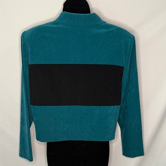 Positive Attitude Vintage Velour Striped Western Jacket Festival Sz P 10 - Picture 2 of 7